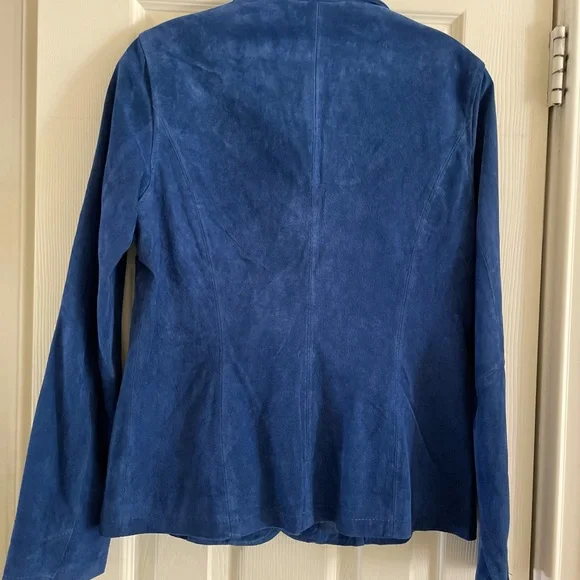 Chadwicks Blue Suede Blazer- Sz 6 - Picture 2 of 8